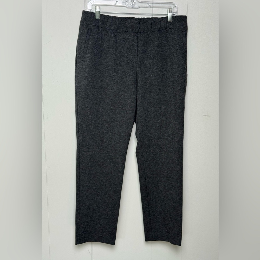 J. Jill Women’s Ponte Dark Charcoal Slim Leg Viscose Blend Pull On Pants Size MP